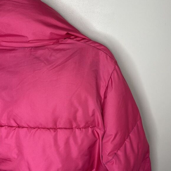UNREAL FUR Puffer Jacket Womens Large L Barbie Pink Phaedra Cropped - Picture 8 of 12